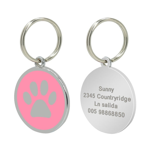 Paw Round Glitter Pink