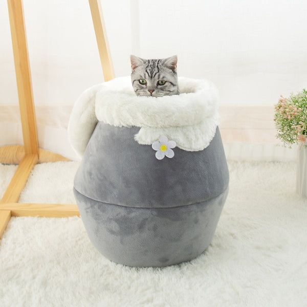 Winter Warm Cat Bed Plush Soft