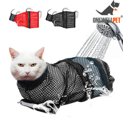 Mesh Cat Grooming Bath Bag
